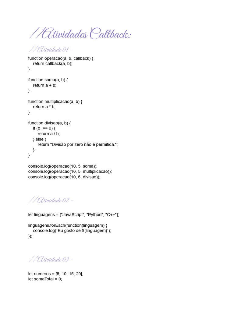Funções e Métodos em JavaScript | PDF