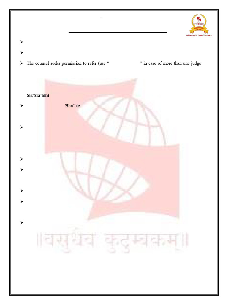 Courtroom Pleasantries for Moots | PDF | Judge | Courtroom