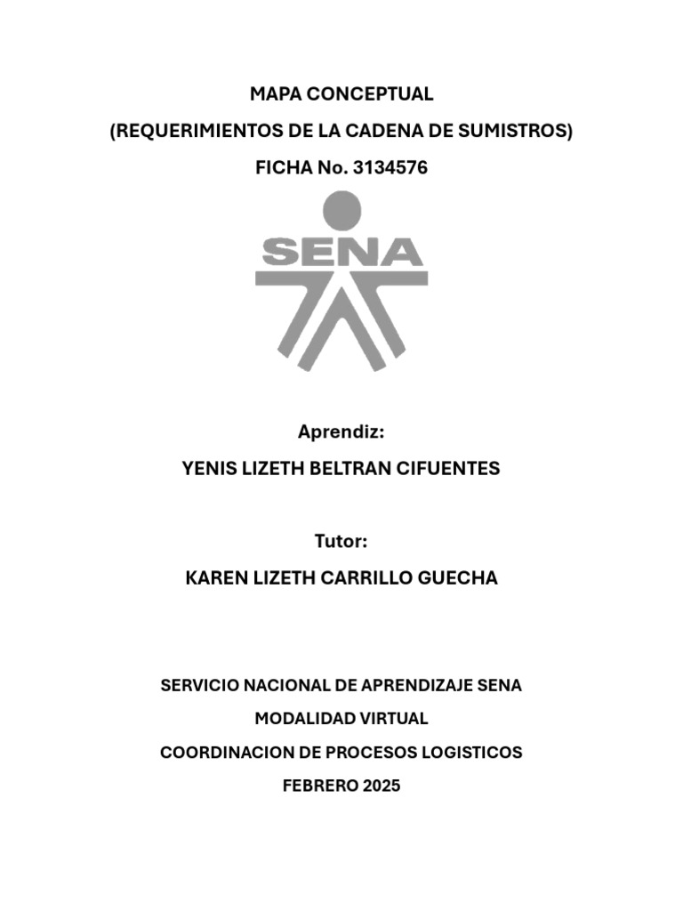 1mapa Mental Requerimientos de La Cadena de Suministros | PDF