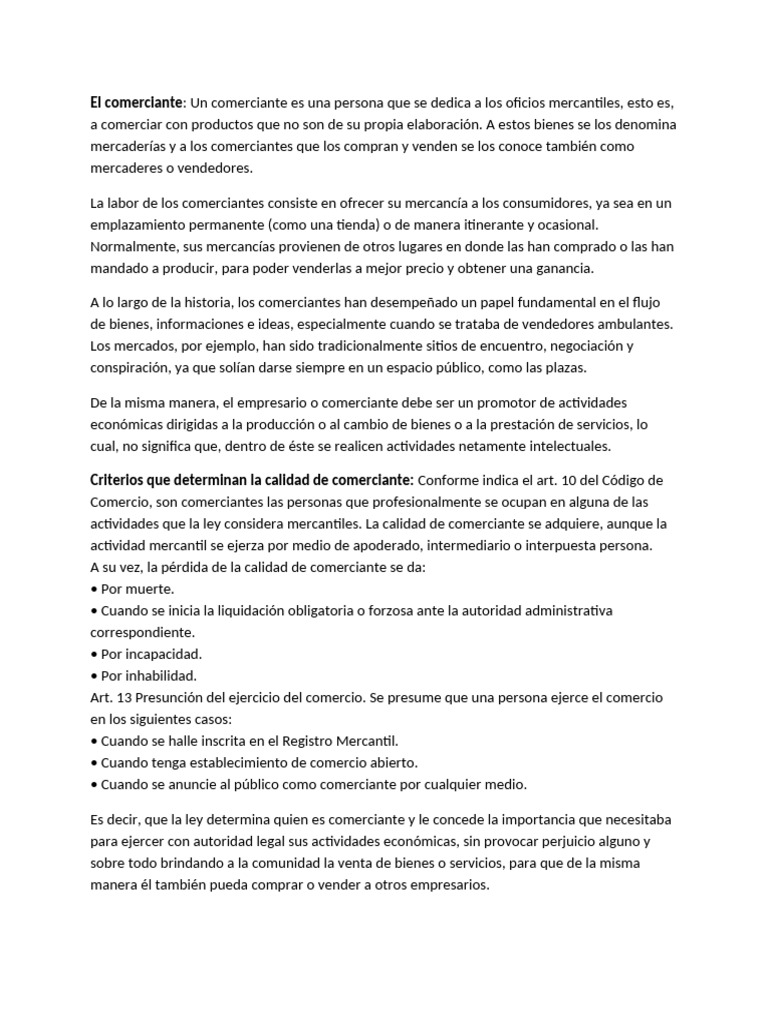 El comerciante-WPS Office | PDF | Comercio | Business
