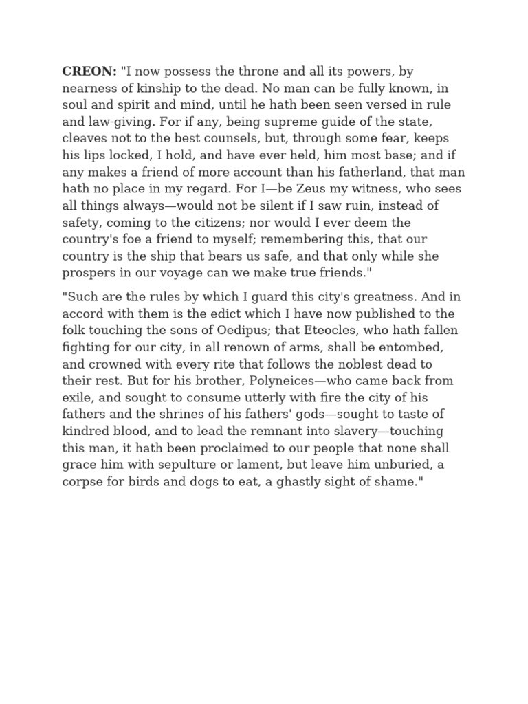 Greek Monologue | PDF