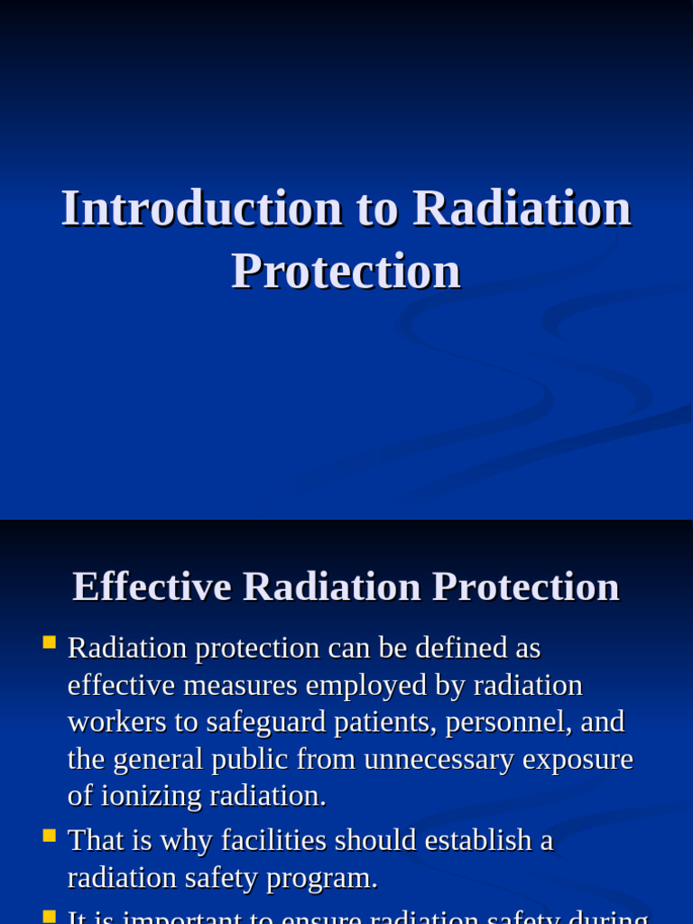 Radiation Protection and Safety Overview | PDF | Electromagnetic ...