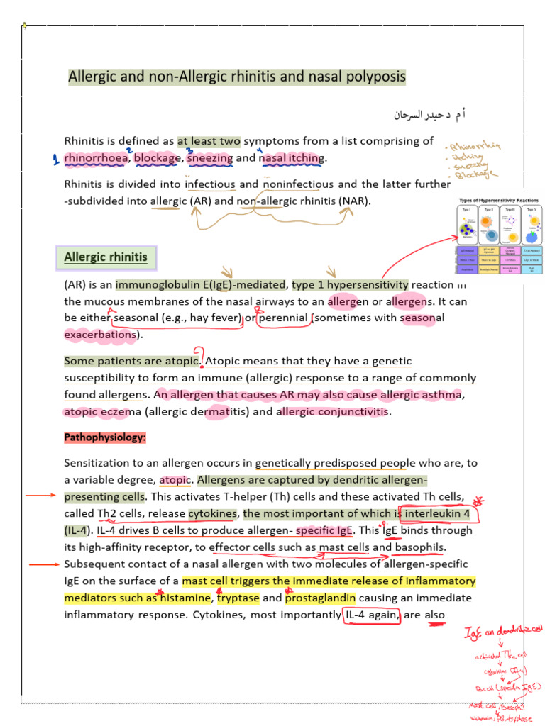 14-Allergic and Non-Allergic Rhinitis and Nasal Polyposis | PDF ...