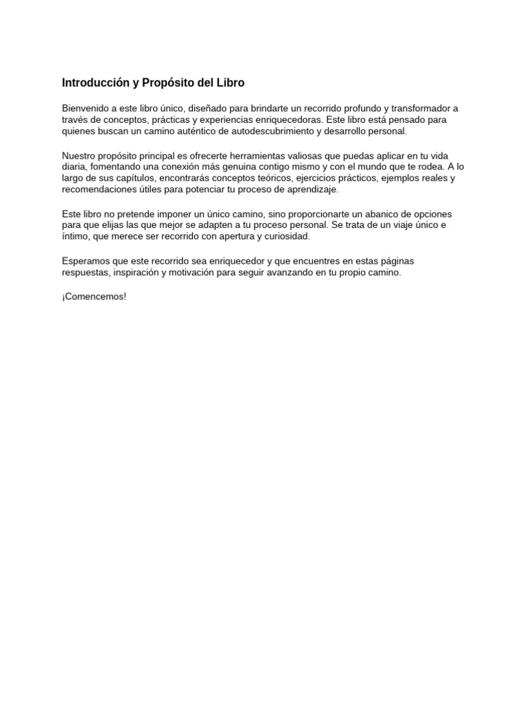 Introducción y Propósito Del Libro | PDF