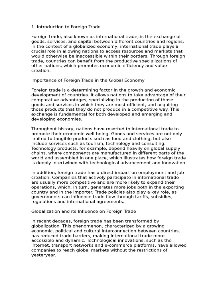 Understanding Foreign Trade Dynamics | PDF | Trade | Globalization