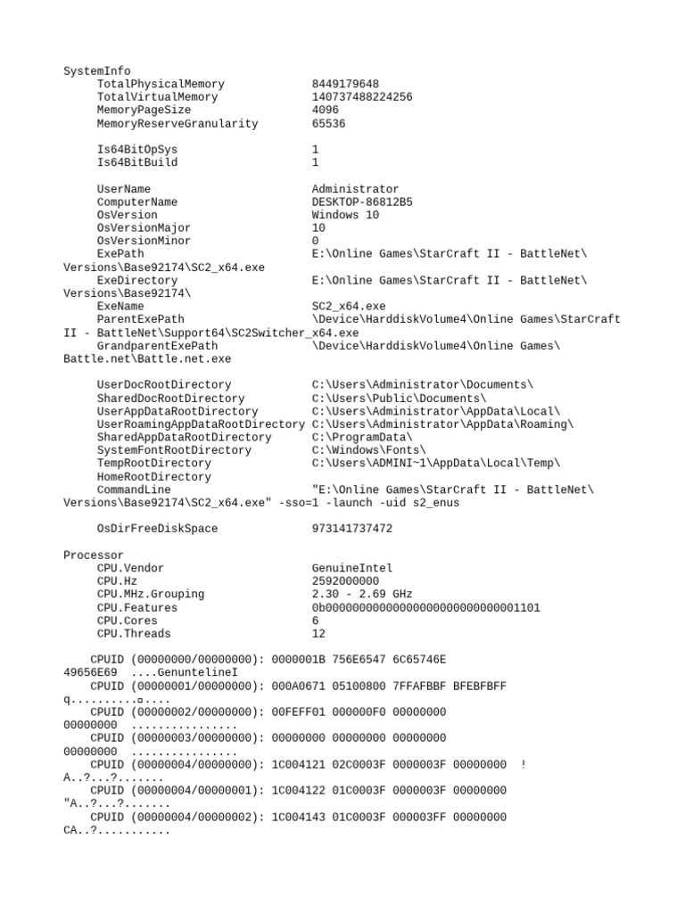 Windows 10 System Information Report | PDF | Computer Engineering | Intel