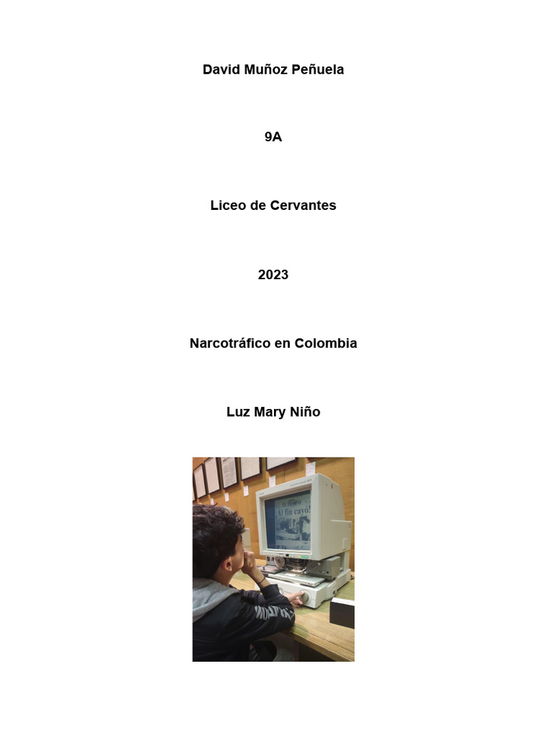 Historia del narcotráfico en Colombia | PDF | Comercio ilegal de drogas ...