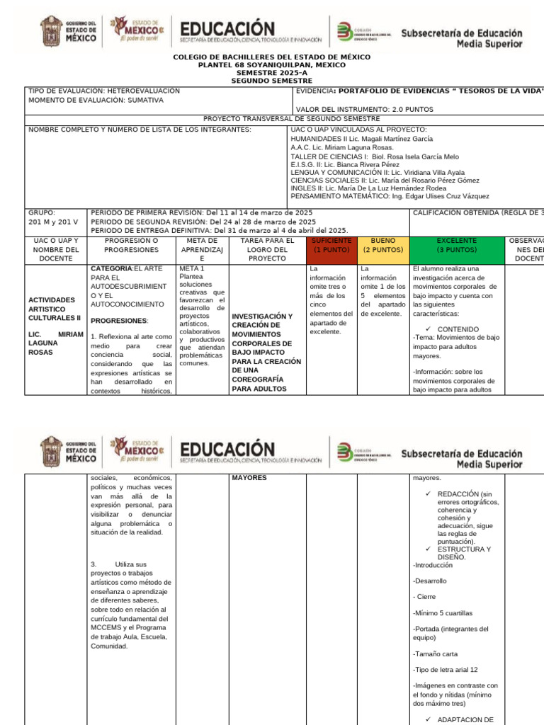 Portafolio de Evidencias 2025-A Bachillerato | PDF | Diseño | Matemáticas