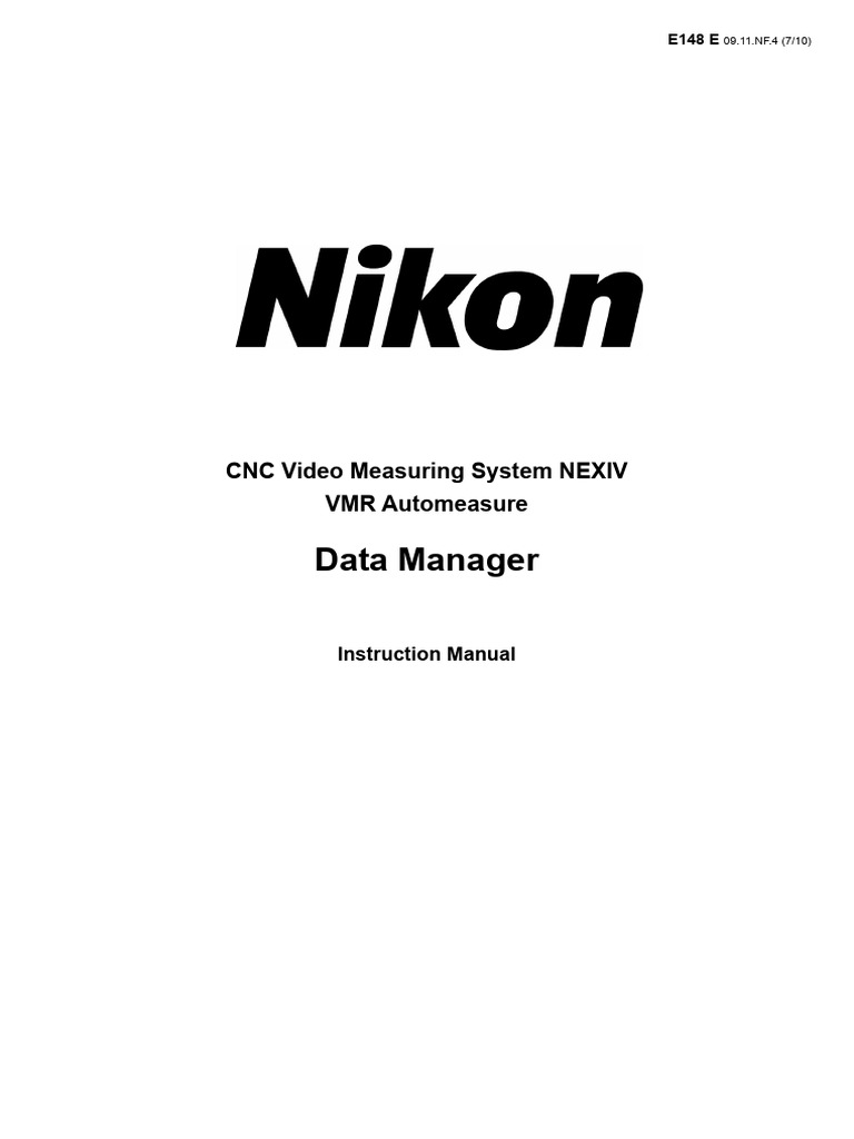 NEXIV Data Manager Manual | PDF | Computer File | Comma Separated Values