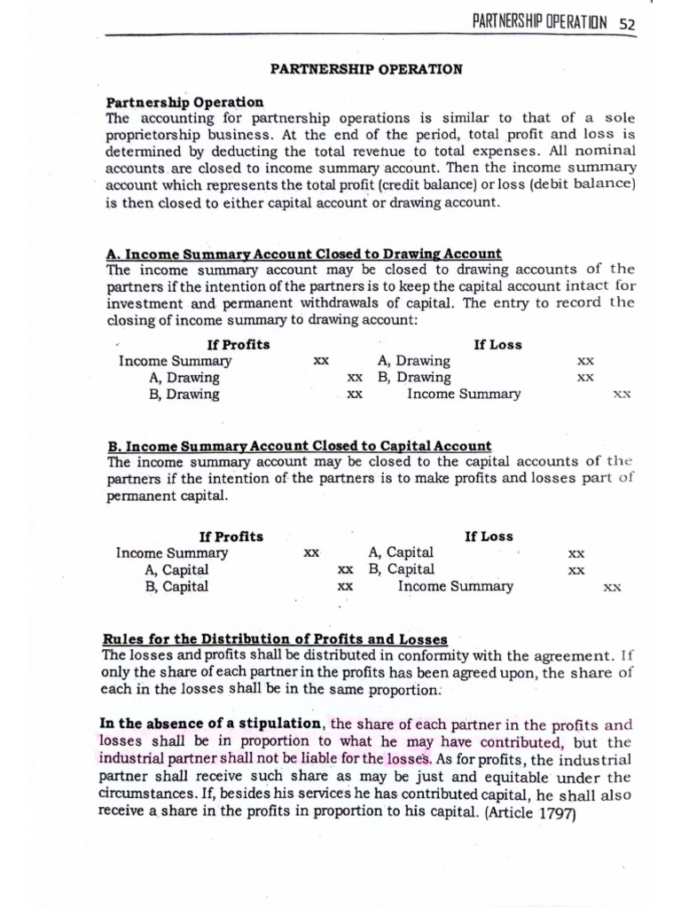 Chapter 2 Partnership Operation | PDF