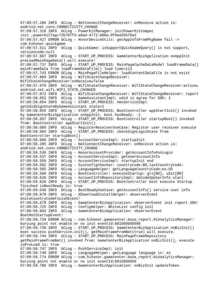 GameCenter Log Analysis and Errors | PDF | Hypertext | Hypertext ...