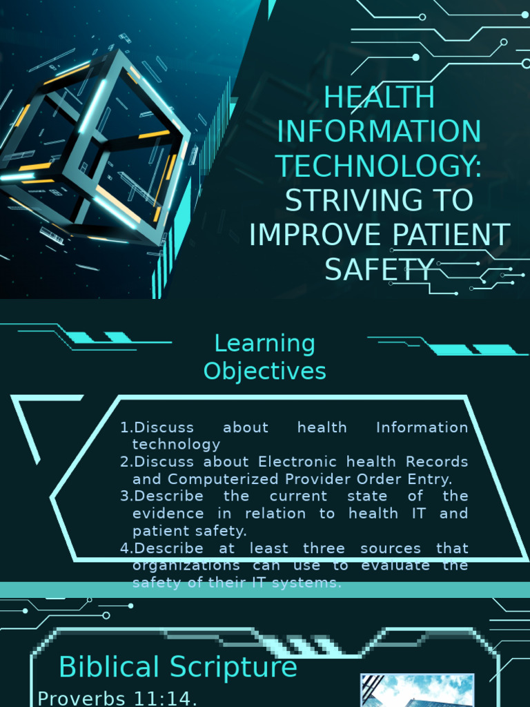 Health Information Technology Striving To Improve Patient Safety | PDF ...