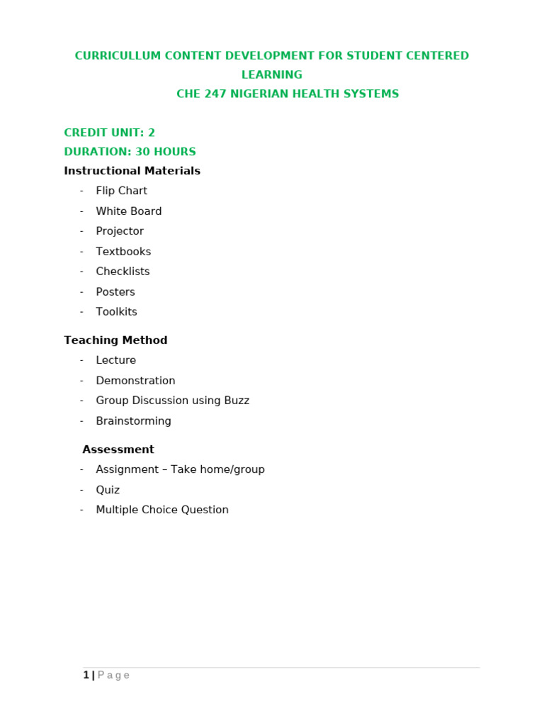 Evolution of Nigeria's Health System | PDF | Policy | Health Care