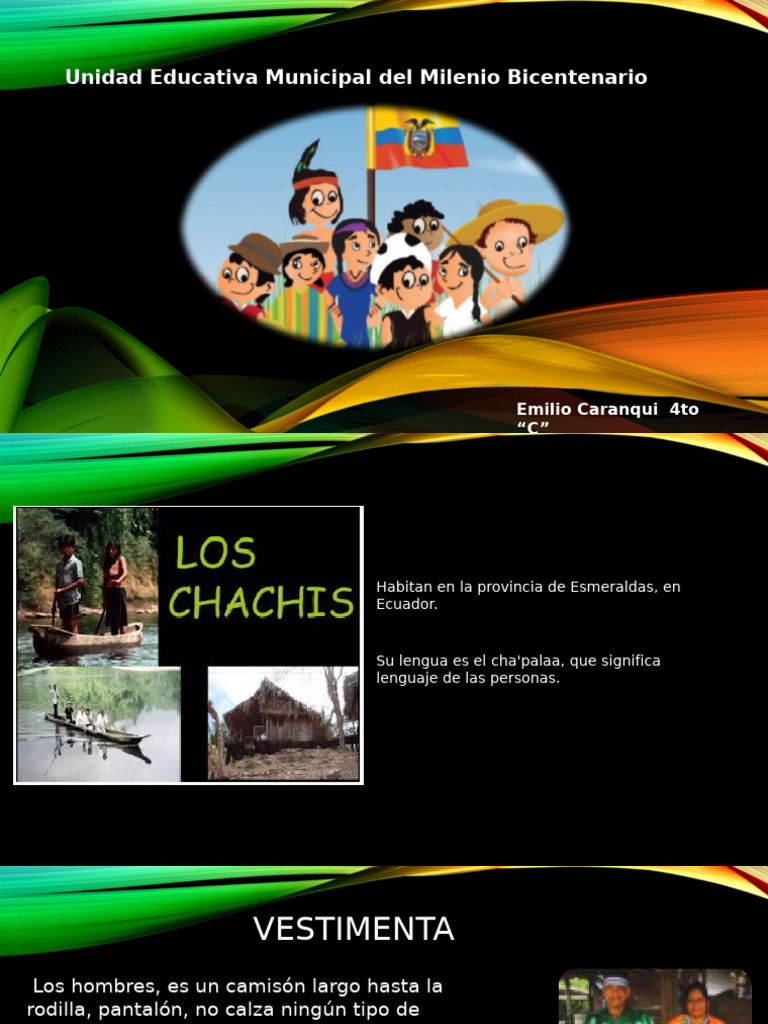 Vestimenta y cultura de los Chachis | PDF