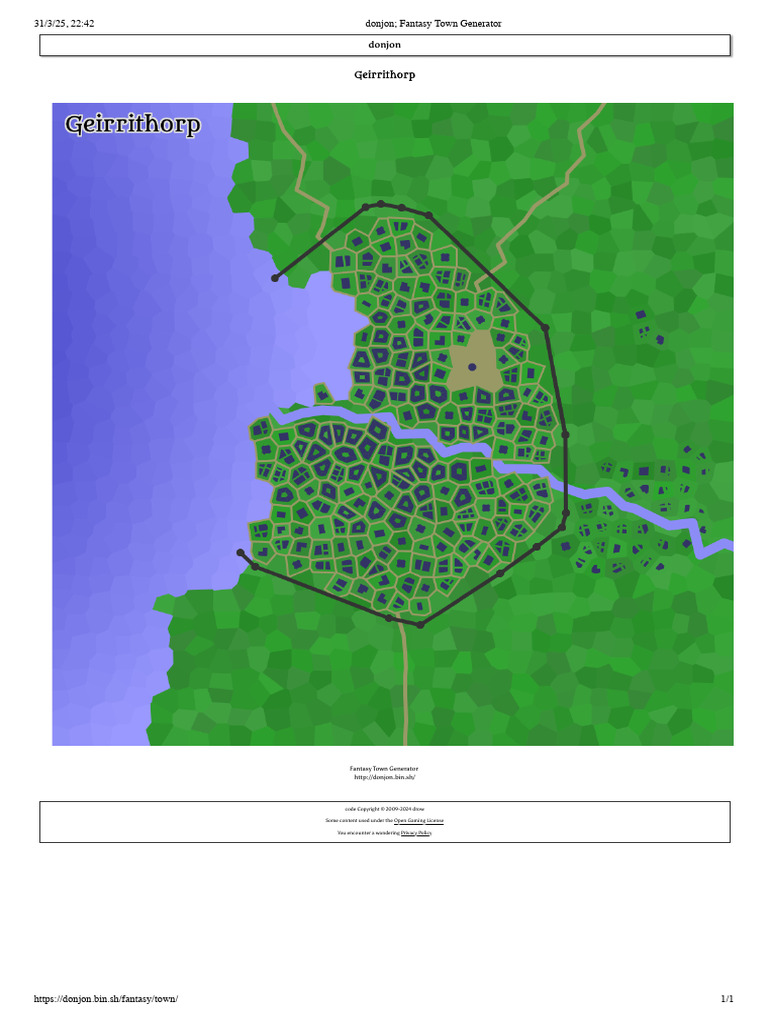 donjon; Fantasy Town Generator 1 | PDF