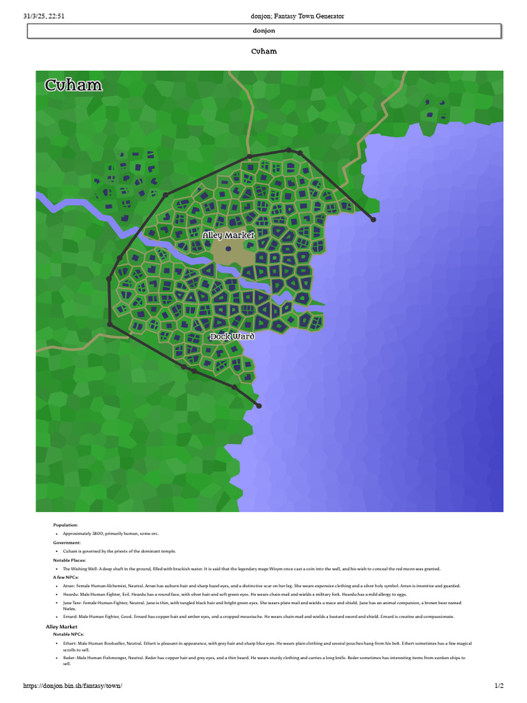 Cuham: Fantasy Town Overview | PDF