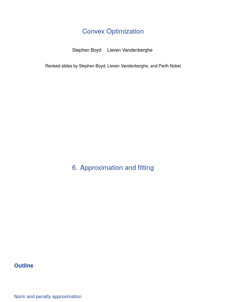 Convex Optimization: Approximation Techniques | PDF | Mathematical ...