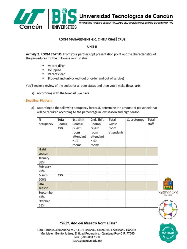 Room Status Reconciliation Procedures | PDF