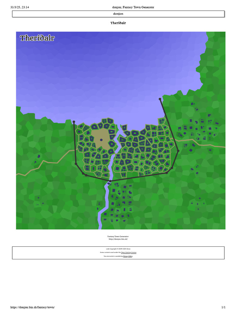 Donjon Fantasy Town Generator 3 | PDF