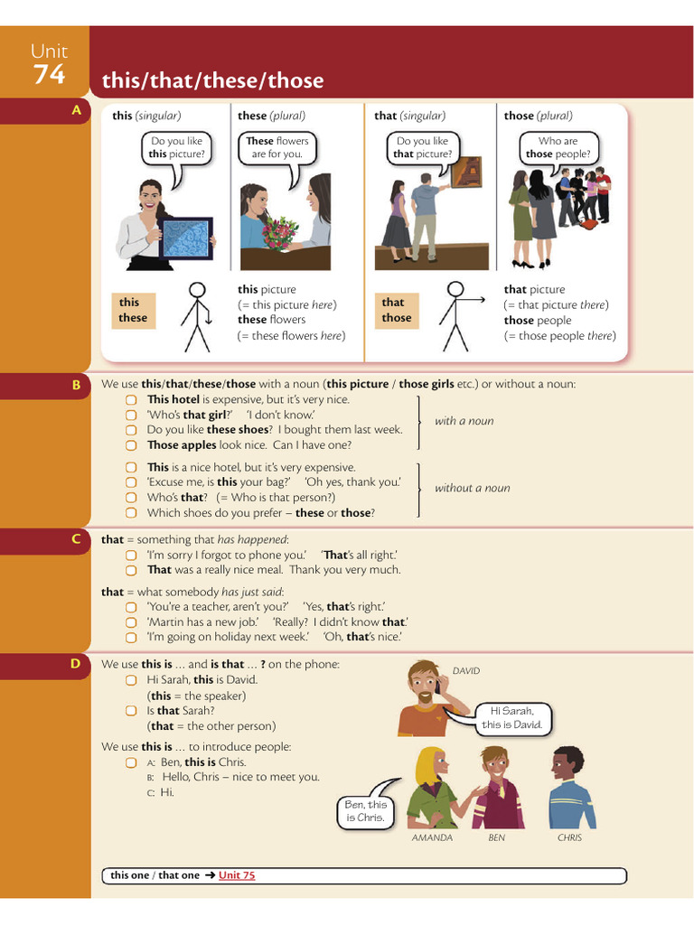 ব্যাখ্যা: This, That, These, Those | PDF | Plural