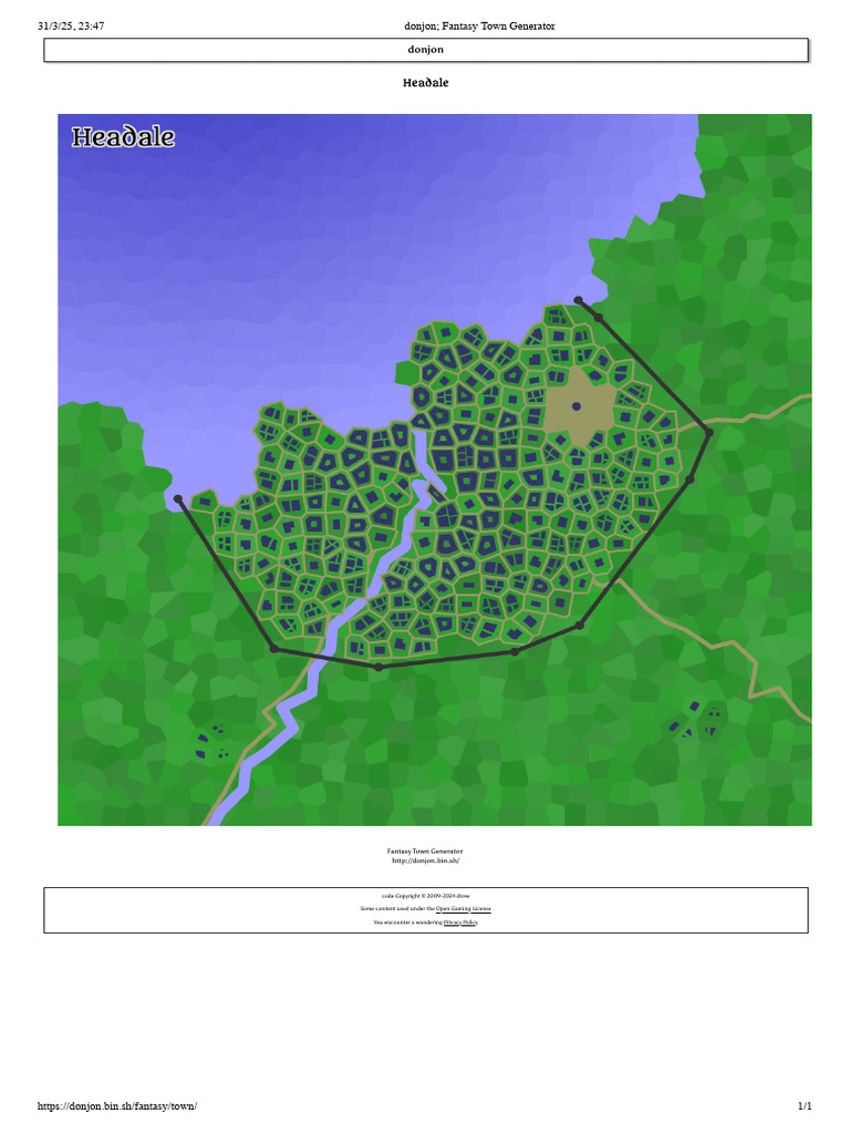 Donjon fantasy town generator pdf