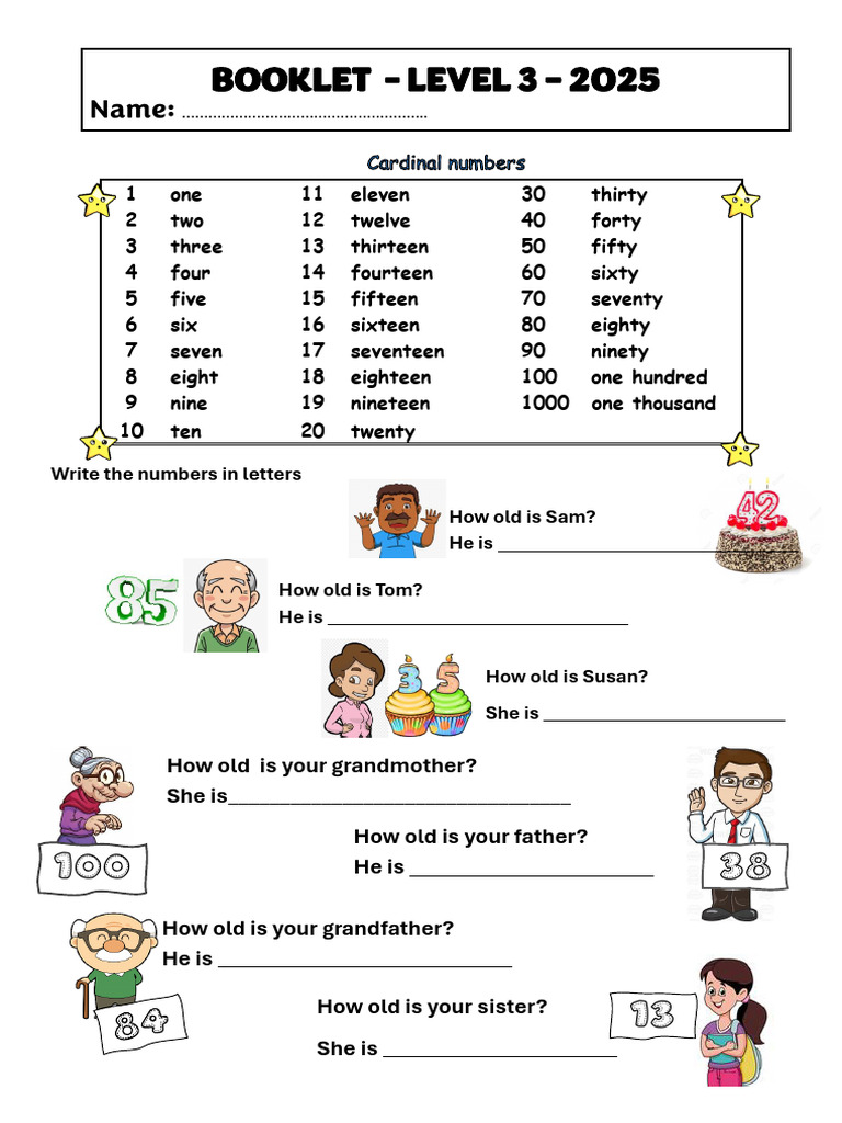Level 3 English Exercises Booklet | PDF | Linguistics