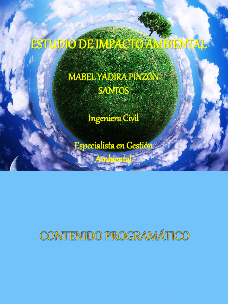 Estudio de Impacto Ambiental Integral | PDF | Entorno natural ...