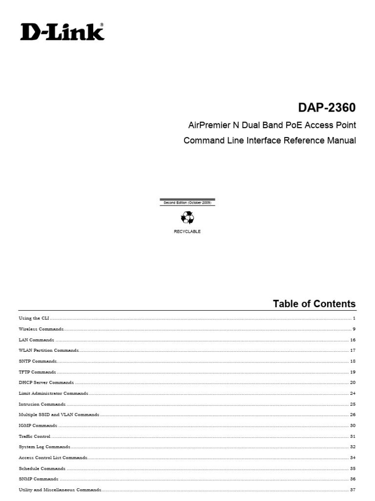 DAP-2360 CLI Configuration Guide | PDF | Ip Address | Wireless Lan