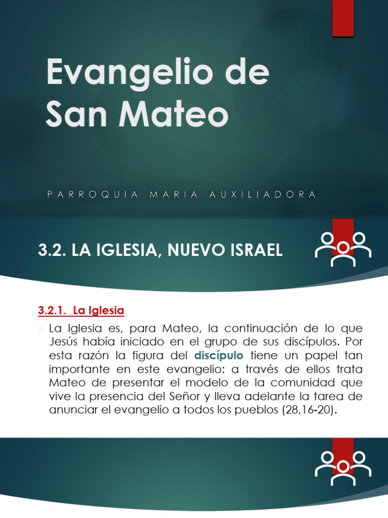 Nuevo Israel y la Misión de la Iglesia | PDF | Evangelio de Mateo | Jesús