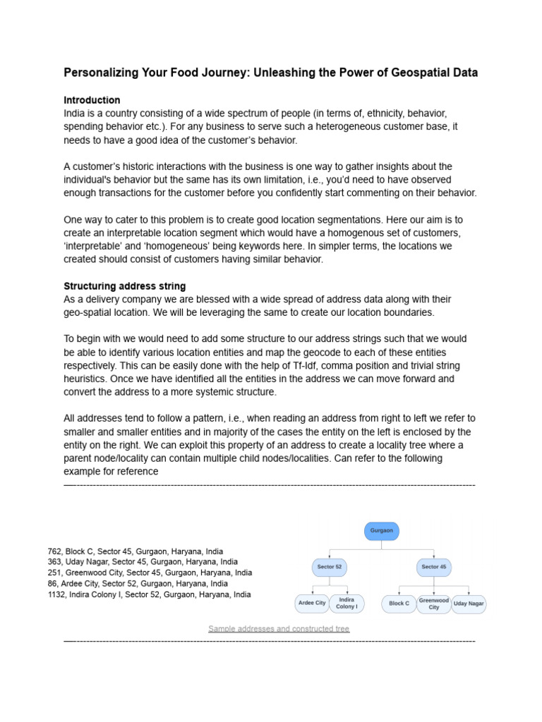 Geospatial Data for Food Personalization | PDF | Cluster Analysis ...