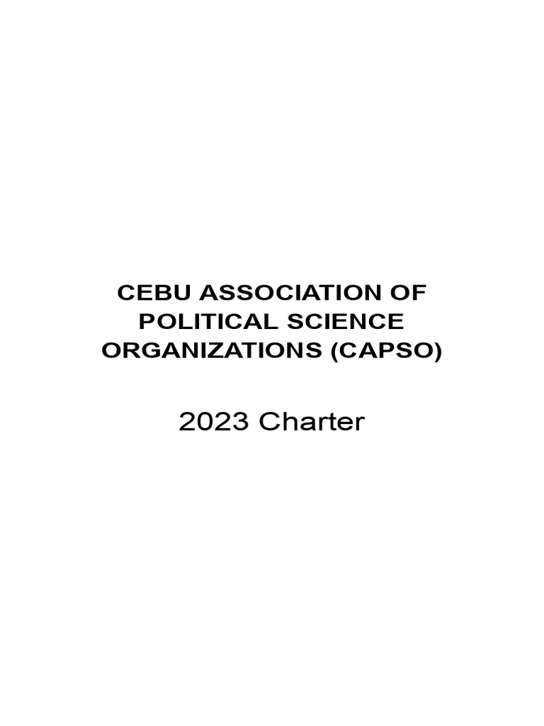 CAPSO 2023 Charter Overview | PDF | Constitutional Amendment | Ratification