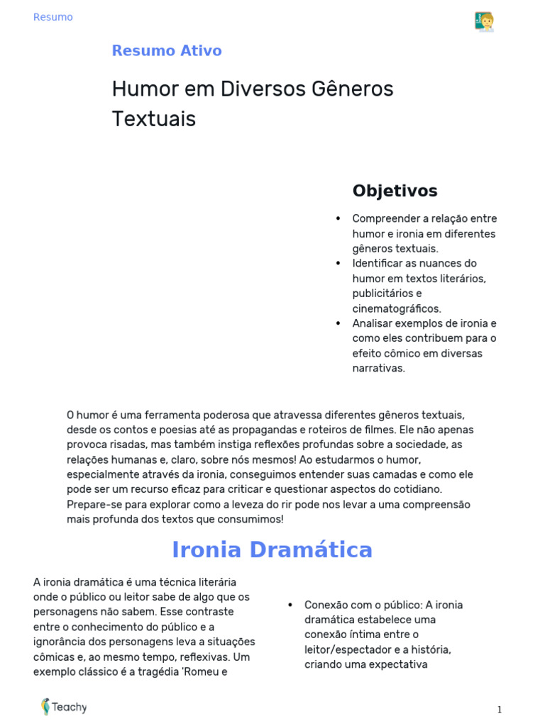 Humor e Ironia em Gêneros Textuais | PDF | Ambiguidade | Humor