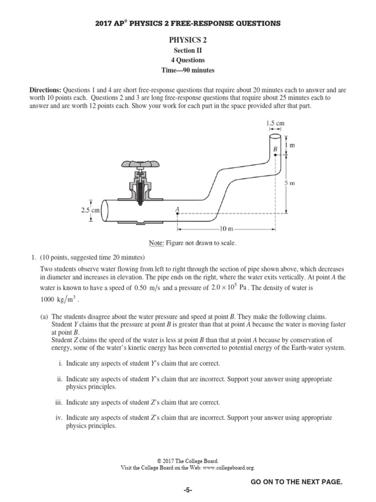 #12 Possible FRQs For Module 4 Test | PDF | Pressure | Force