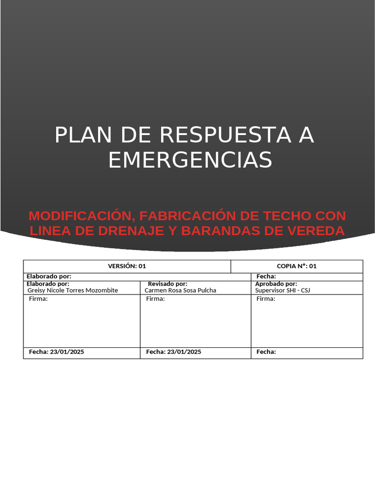 Plan de Emergencias y Primeros Auxilios | PDF | Herida | Sangrado