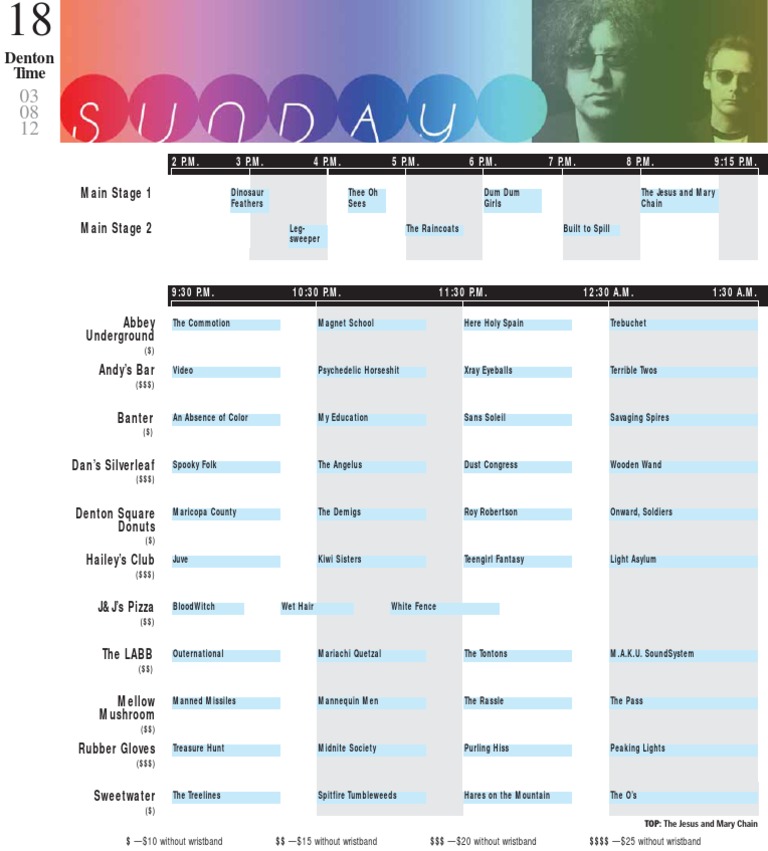 Denton Music Festival Schedule 2023 | PDF | Nature