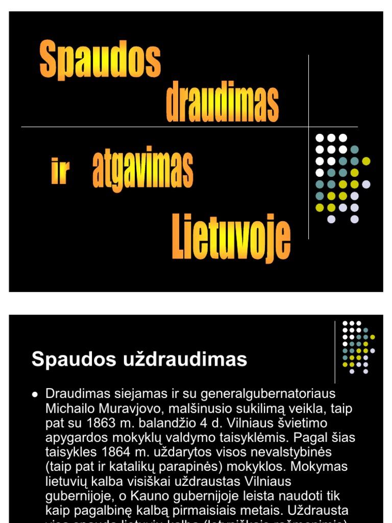Spaudos Uzdraudimas Ir Atgavimas Lietuvoje | PDF