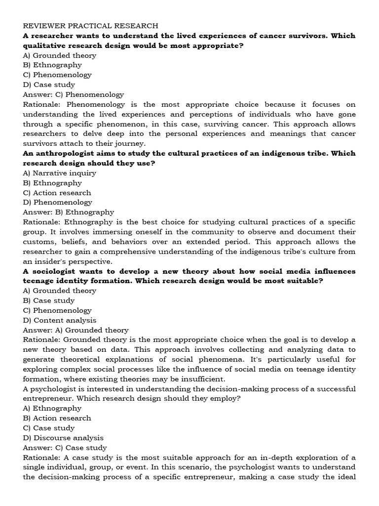 Qualitative Research Design Choices | PDF | Sampling (Statistics ...