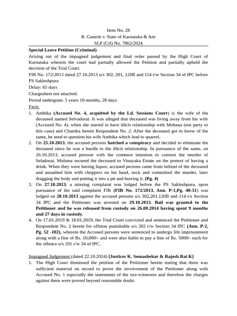 Item No. 28 (01.04.2025) | PDF | Bail | Crime & Violence