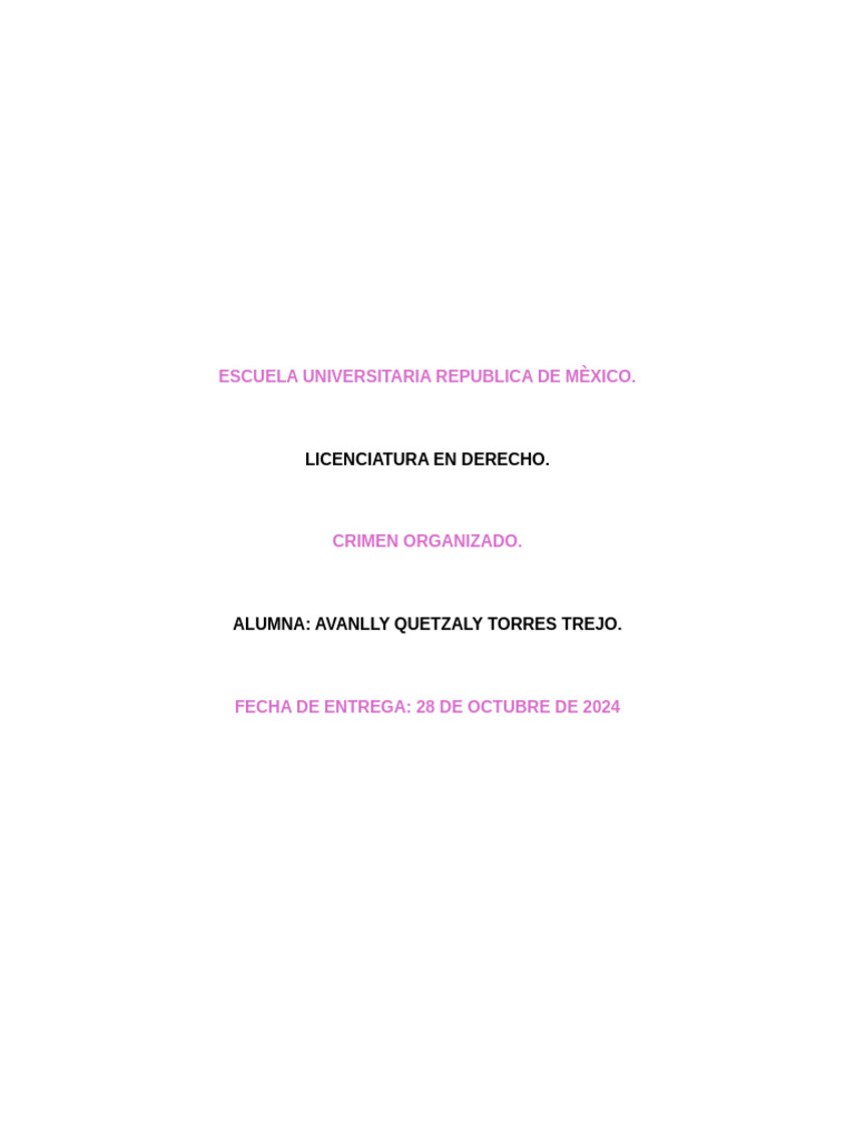 Análisis del Crimen Organizado en México y Colombia | PDF | Crimen ...