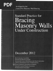 CMWB Bracing Masonry Walls 2012