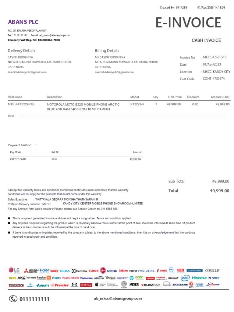 ea3506eb-8088-4149-be34-f80b050ce6f0 | PDF | Apple Inc. | Invoice