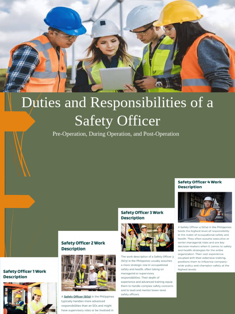 Safety Officer Duties Overview | PDF | Occupational Safety And Health ...