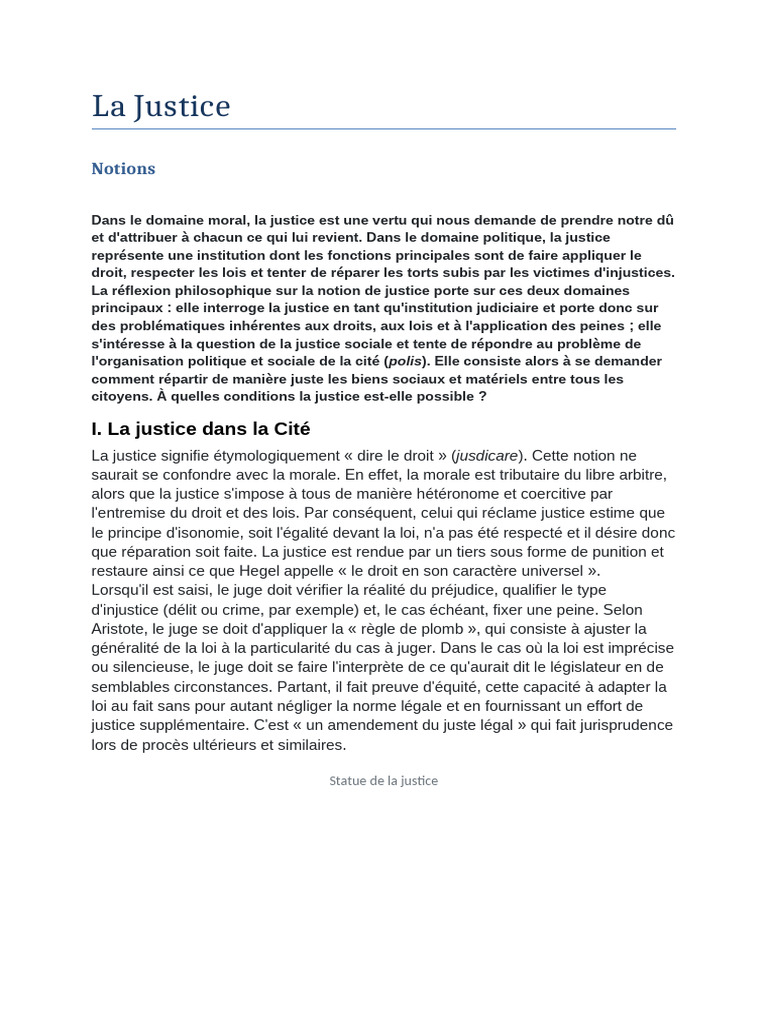 La Justice : Vertus et Défis | PDF | Justice | Crime et violence