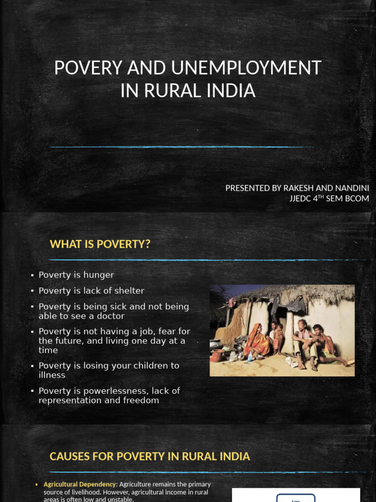 Povery and Unemployment in Rural India | PDF | Poverty | Poverty ...