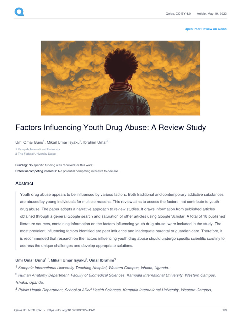 Factors Influencing Youth Drug Abuse in Zimbabwe | PDF | Substance ...