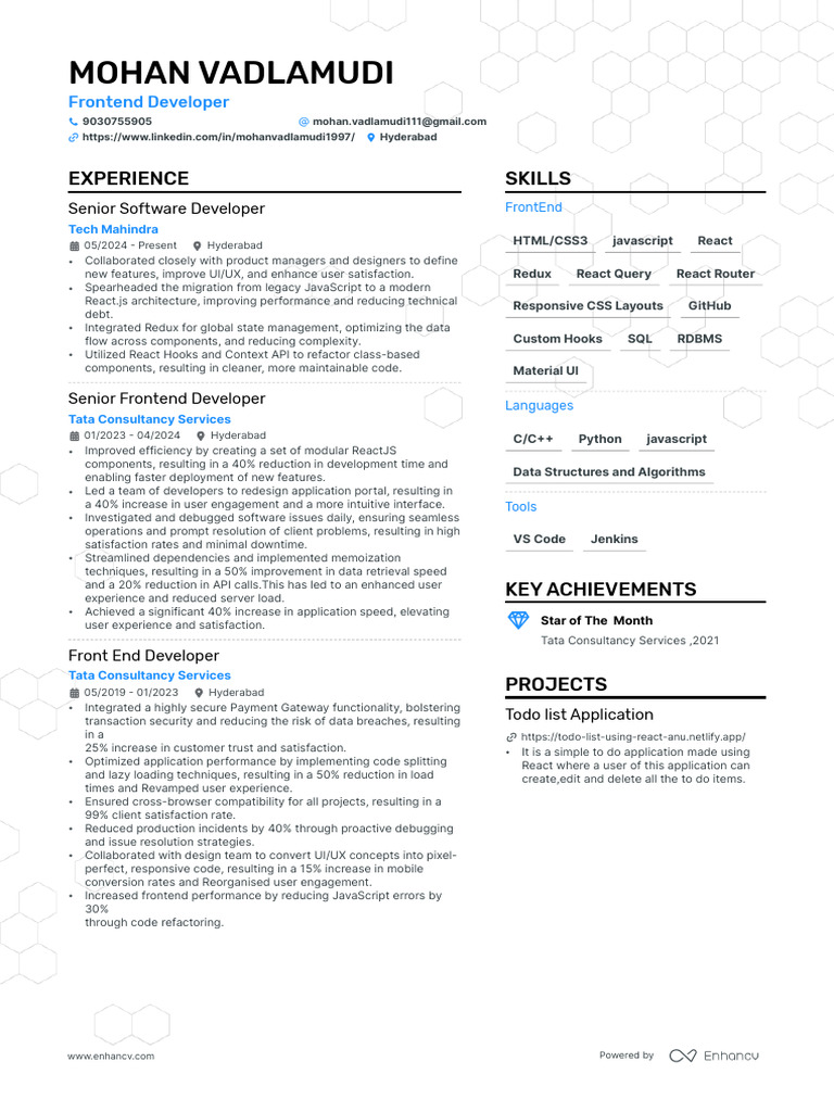 Senior Frontend Developer Resume | PDF | Computer Programming ...