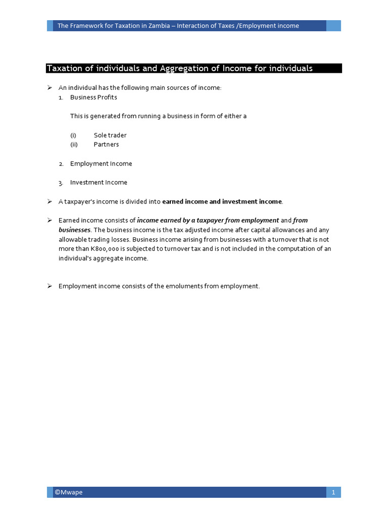 Taxation of Employment Income | PDF | Taxes | Employment