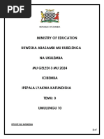 Bemba Greetings and Basics Guide | PDF