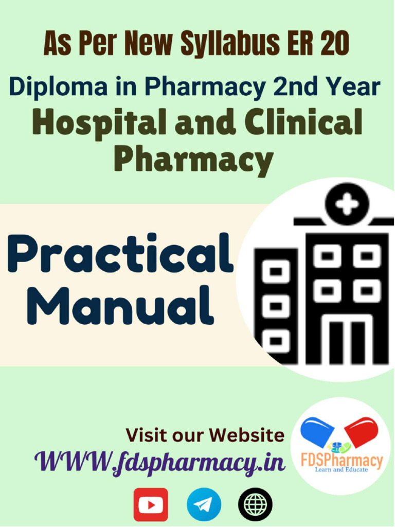 D Pharma 2nd Year Practical Manual | PDF | Knee | Creatinine