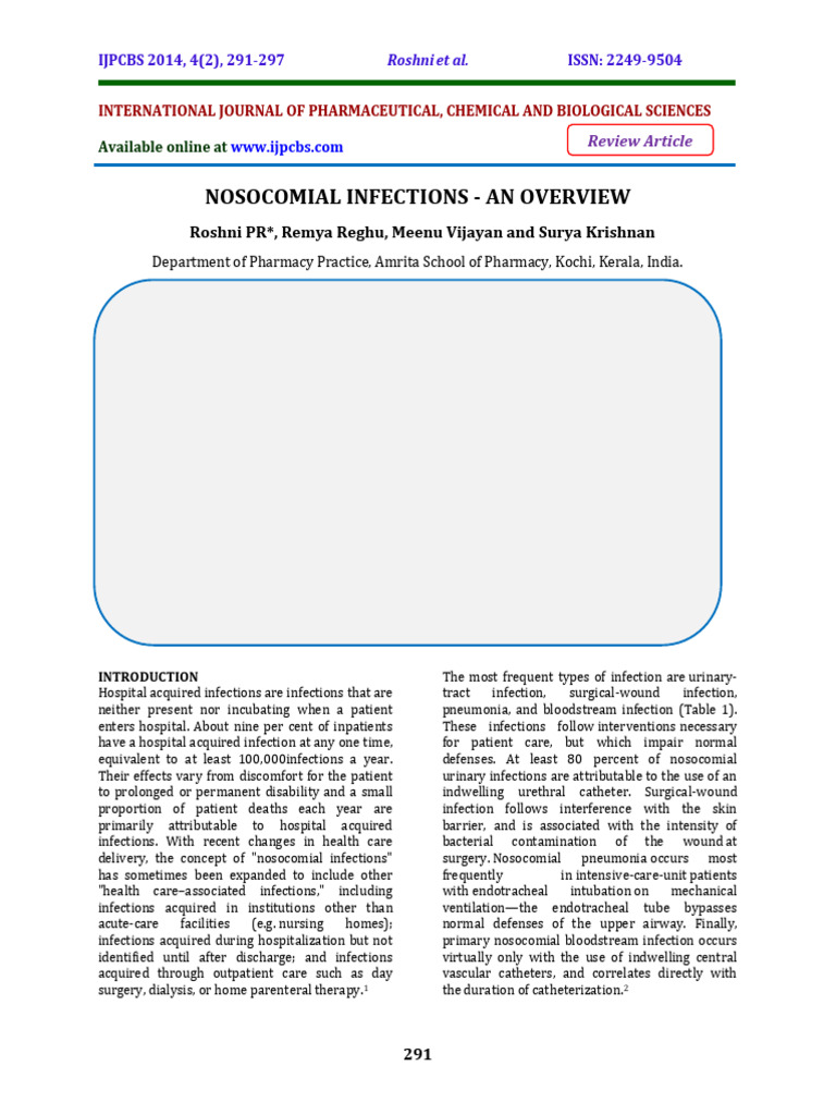 Nosocomial Infections An Overview | PDF | Hospital Acquired Infection ...